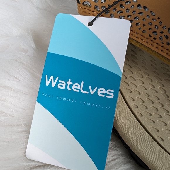 Watelves waterproof sandals, flip flops, men's size 43EU, 10US, tan - Picture 4 of 10